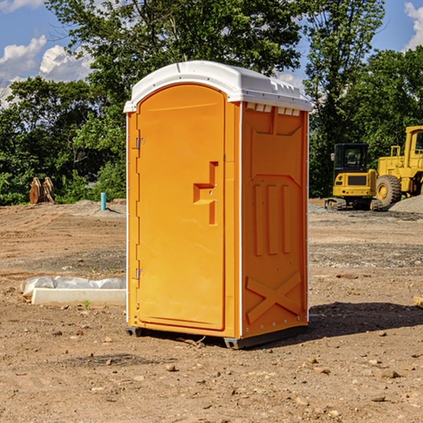 how often are the porta potties cleaned and serviced during a rental period in Jean